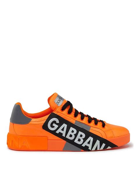 dolce gabbana orange sneakers